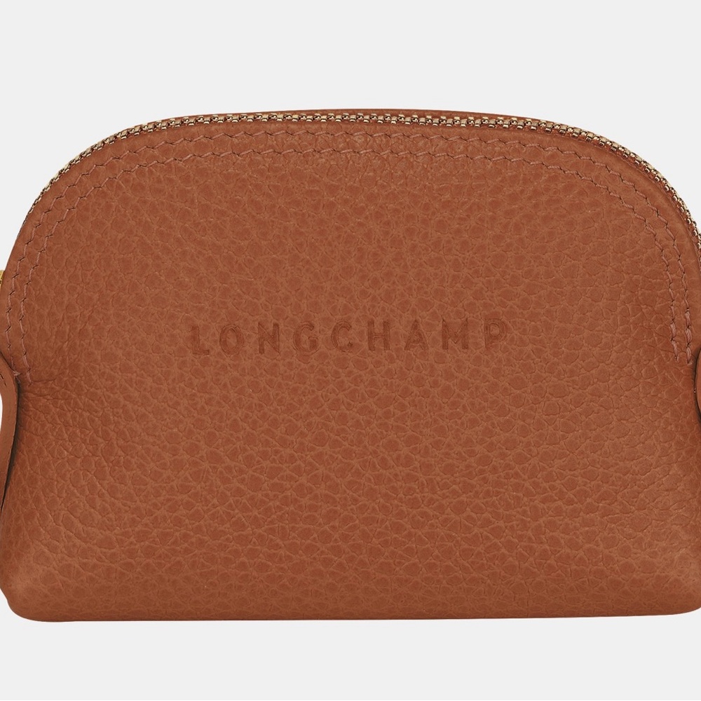 Longchamp Tan Leather Coin Pouch